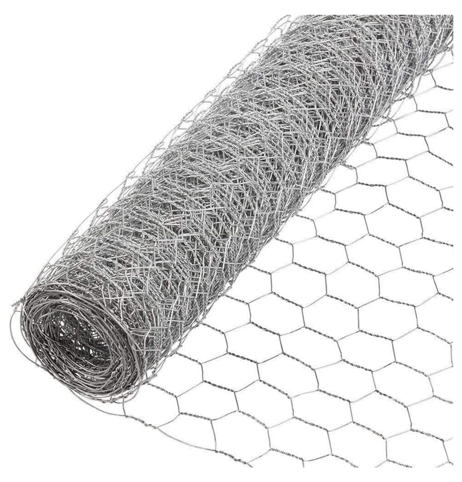 4FTx150FT Chicken Wire Netting Galvanized Wire Mesh Hexagonal for Poultry Garden Fencing Barrier
